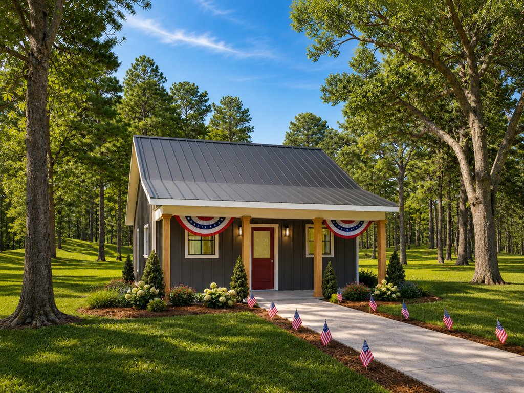 Exterior - Front Elevation 2 for Cottage House Plan #44-301 - 1 bed, 1 bath