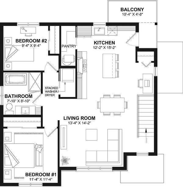 House Design - Country Floor Plan - Upper Floor Plan #23-558