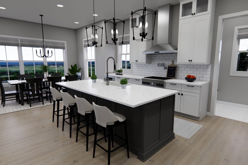 Architectural House Design - Interior - Kitchen for Farmhouse House Plan #51-1270 - 4 bed, 3.5 bath