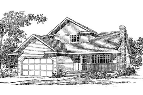Exterior - Front Elevation for Traditional House Plan #47-149 - 3 bed, 2.5 bath