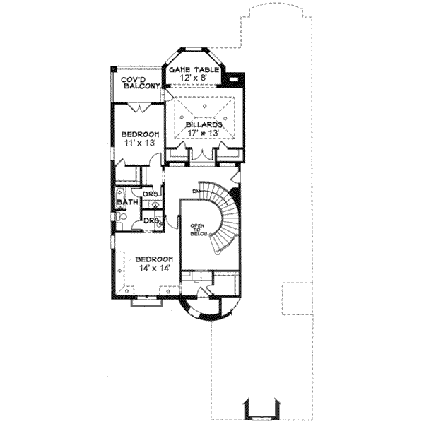 European Floor Plan - Upper Floor Plan #141-125