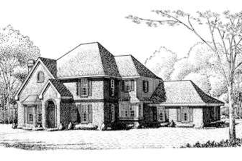 European Style House Plan - 4 Beds 3.5 Baths 2858 Sq/Ft Plan #410-351