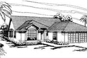 Mediterranean Style House Plan - 4 Beds 2 Baths 1966 Sq/Ft Plan #124-250 