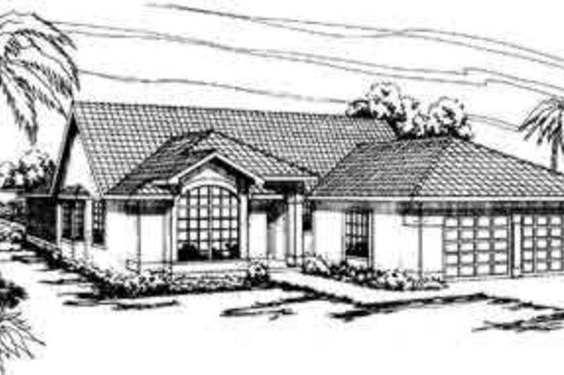 Dream House Plan - Mediterranean Exterior - Front Elevation Plan #124-250