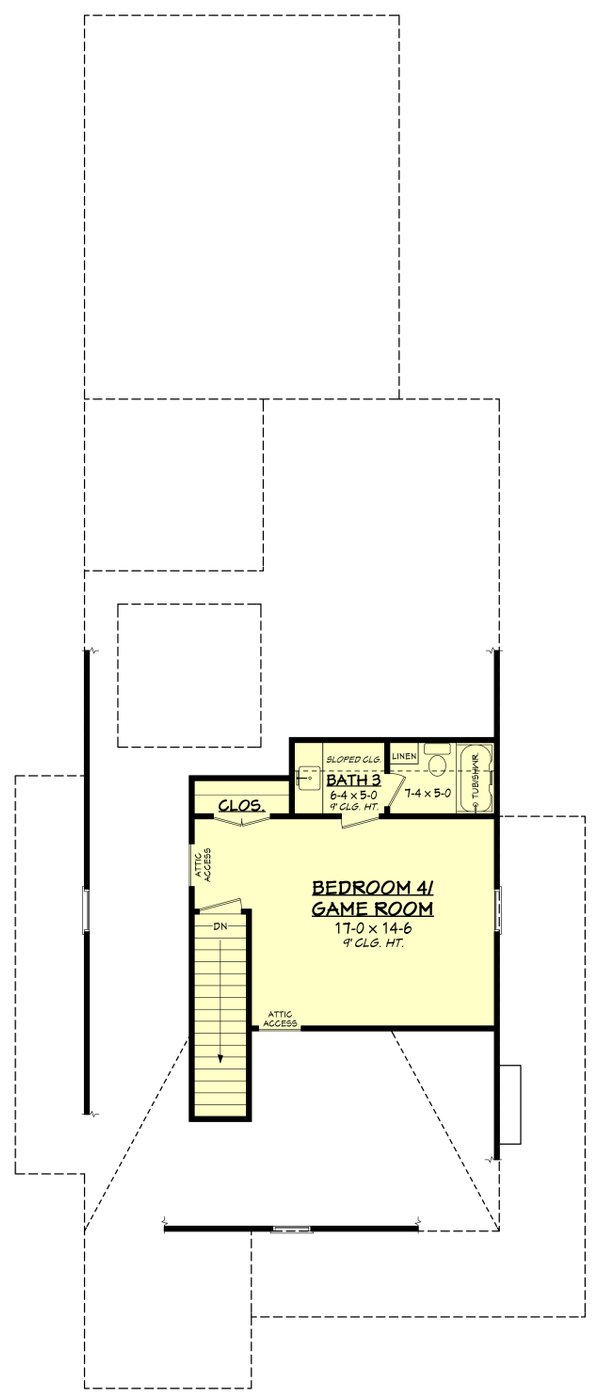 Farmhouse Floor Plan - Upper Floor Plan #430-274
