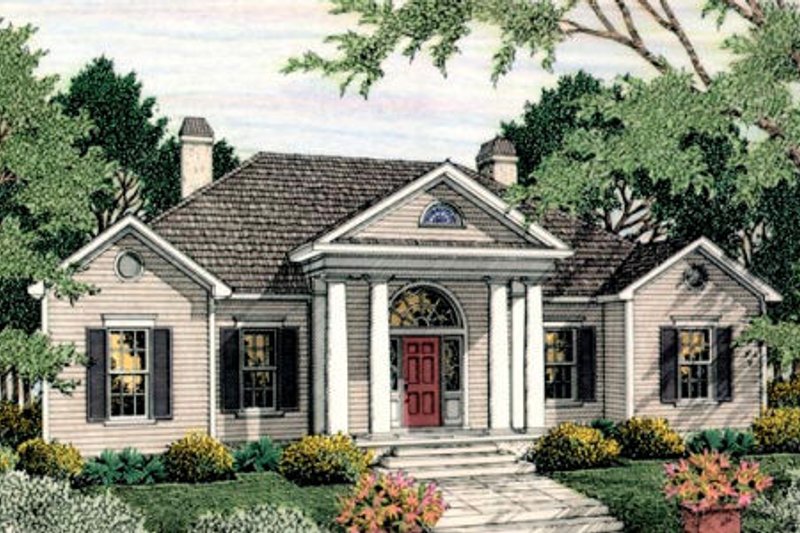 Architectural House Design - Colonial Exterior - Front Elevation Plan #406-130