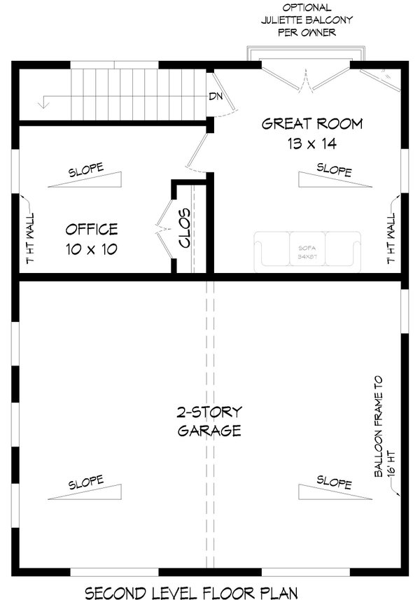 Country Floor Plan - Upper Floor Plan #932-973