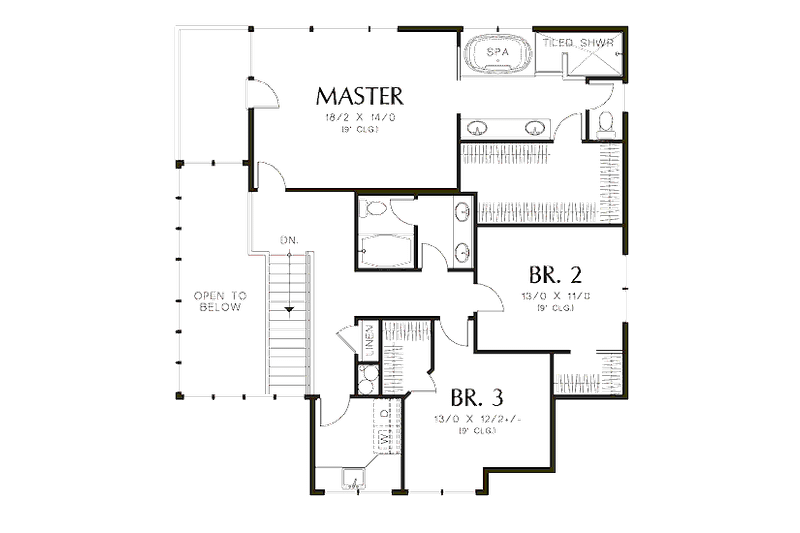 Architectural House Design - Floor Plan - Upper Floor for Modern House Plan #48-247 - 4 bed, 3.5 bath