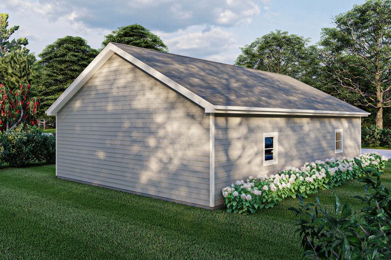 House Blueprint - Exterior - Rear Elevation for Traditional House Plan #455-454, 0 bath
