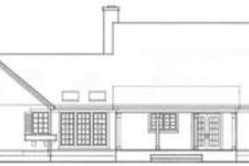 Architectural House Design - Exterior - Rear Elevation for Country House Plan #406-151 - 3 bed, 2.5 bath