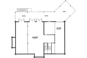 Floor Plan - Lower Floor for Log House Plan #115-161 - 4 bed, 3 bath