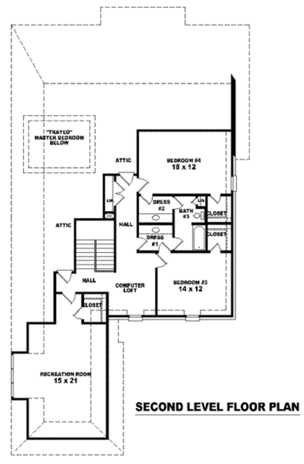 European Floor Plan - Upper Floor Plan #81-1233