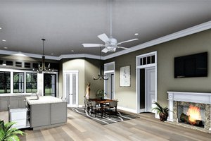 Interior - Family Room for Bungalow House Plan #44-238 - 2 bed, 2 bath