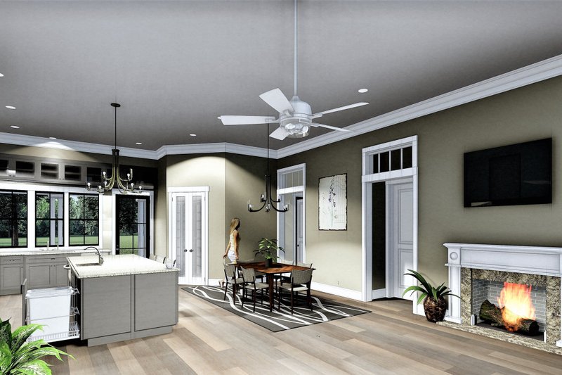 Home Plan - Interior - Family Room for Bungalow House Plan #44-238 - 2 bed, 2 bath