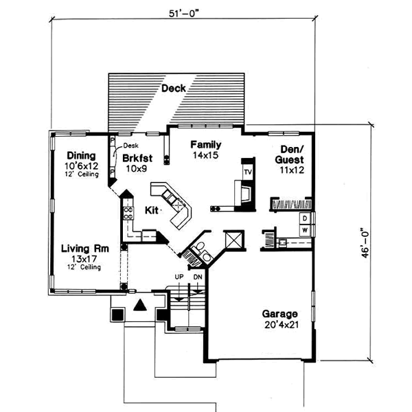 Traditional Floor Plan - Main Floor Plan #50-173
