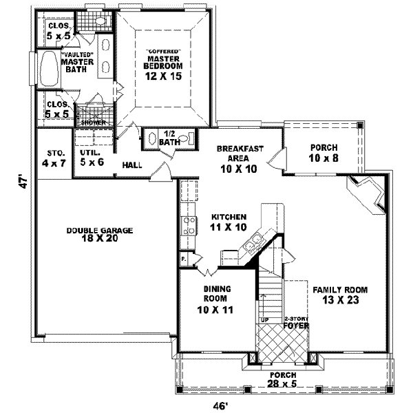 Traditional Floor Plan - Main Floor Plan #81-465