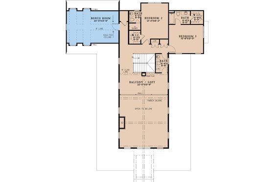 Floor Plan - Upper Floor for Country House Plan #923-231 - 3 bed, 4 bath