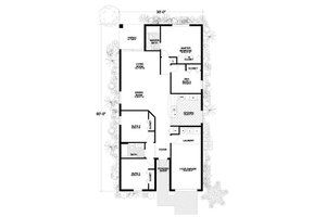 Floor Plan - Main Floor for Modern House Plan #420-202 - 4 bed, 2 bath