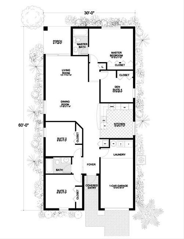 Modern Floor Plan - Main Floor Plan #420-202