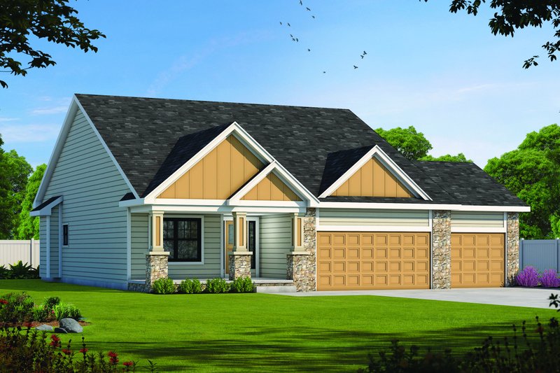 Home Plan - Farmhouse Exterior - Front Elevation Plan #20-2446