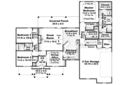 European Style House Plan - 3 Beds 2.5 Baths 1900 Sq/Ft Plan #21-270 