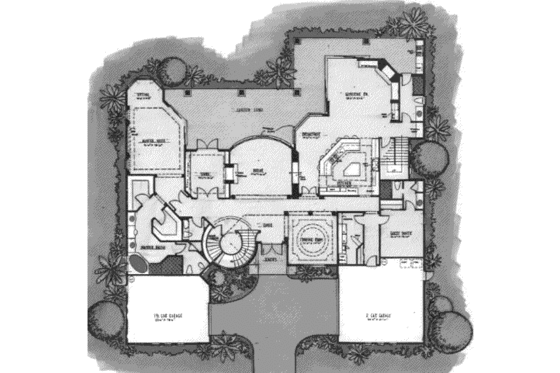 Floor Plan - Main Floor for Mediterranean House Plan #115-175 - 6 bed, 7 bath