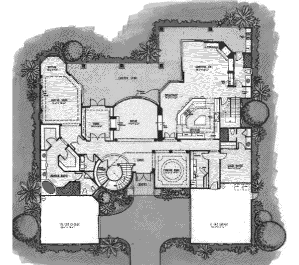 Mediterranean Floor Plan - Main Floor Plan #115-175