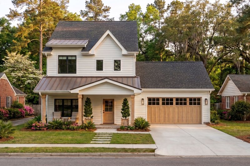 House Blueprint - Exterior - Front Elevation 2 for Traditional House Plan #455-786 - 3 bed, 2.5 bath