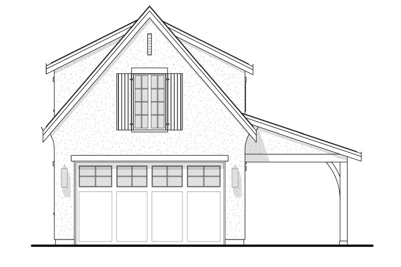 Home Plan - Exterior - Front Elevation 6 for Farmhouse House Plan #1114-55 - 1 bed, 1 bath