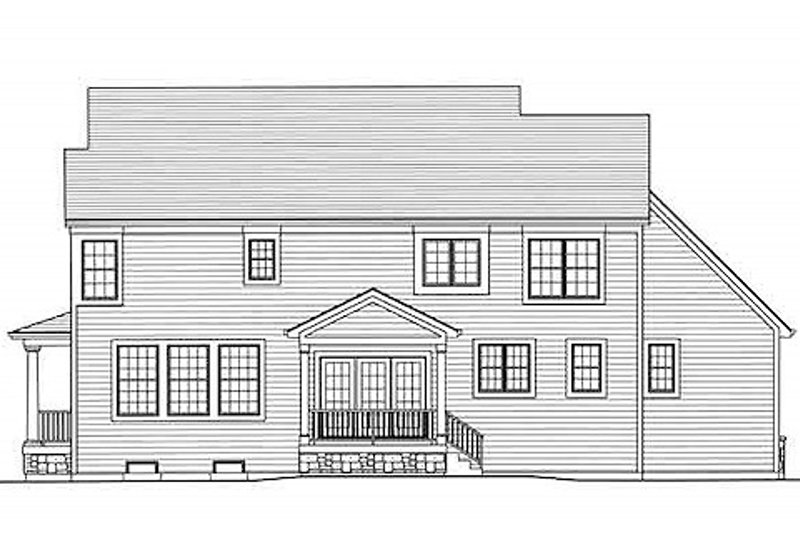 Dream House Plan - Exterior - Rear Elevation for Country House Plan #46-488 - 4 bed, 2.5 bath