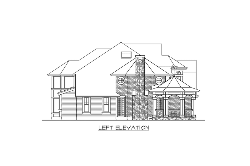 House Blueprint - Exterior - Other Elevation 2 for Craftsman House Plan #132-159 - 4 bed, 3.5 bath
