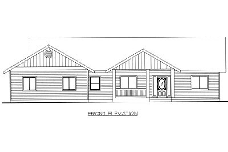 Dream House Plan - Exterior - Other Elevation for Ranch House Plan #117-392 - 4 bed, 2.5 bath