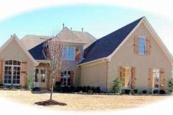 Exterior - Front Elevation for European House Plan #81-1207 - 4 bed, 3.5 bath