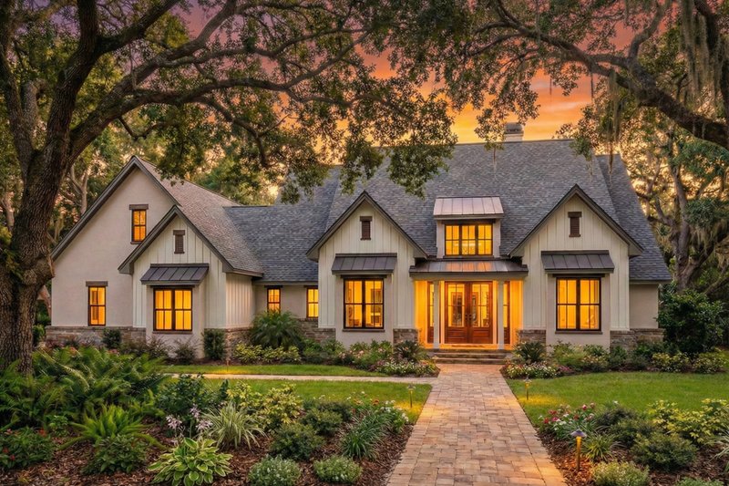 House Design - Exterior - Front Elevation 10 for Farmhouse House Plan #120-297 - 4 bed, 3.5 bath