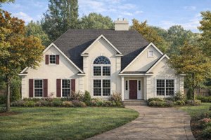 Architectural House Design - Exterior - Front Elevation for Traditional House Plan #1053-22 - 3 bed, 2 bath