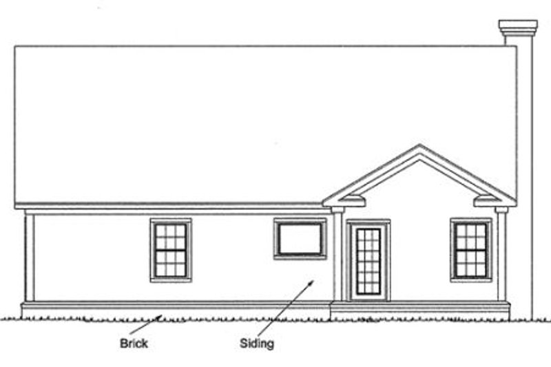 Dream House Plan - Exterior - Rear Elevation for Country House Plan #20-337 - 4 bed, 2 bath