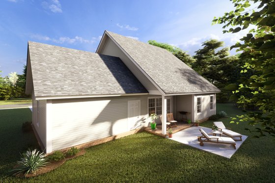 Exterior - Rear Elevation 1 for Cottage House Plan #513-2214 - 4 bed, 4 bath