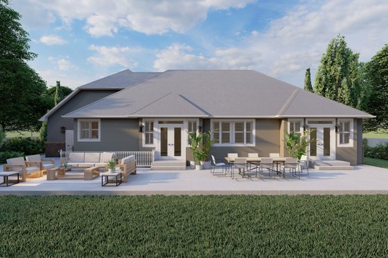 Exterior - Rear Elevation for Traditional House Plan #1060-216 - 3 bed, 2.5 bath