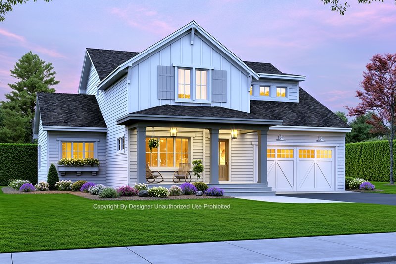 Dream House Plan - Farmhouse Exterior - Front Elevation Plan #51-1366