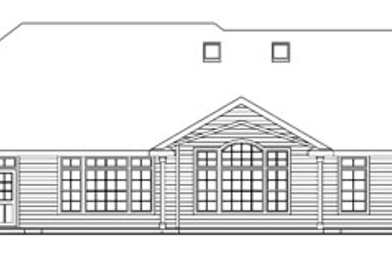 Home Plan - Exterior - Rear Elevation for European House Plan #124-741 - 4 bed, 4 bath