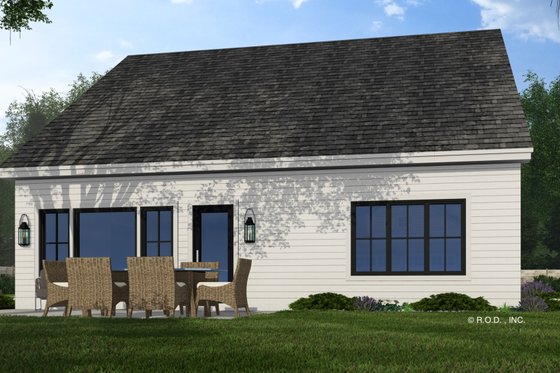 Exterior - Rear Elevation for Farmhouse House Plan #51-1481 - 3 bed, 3.5 bath