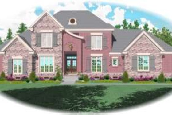 Exterior - Front Elevation for European House Plan #81-1260 - 4 bed, 3.5 bath