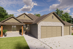 Exterior - Other Elevation 1 for Traditional House Plan #1098-3 - 4 bed, 2.5 bath