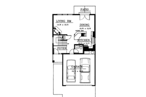 Floor Plan - Main Floor for Traditional House Plan #94-203 - 3 bed, 2.5 bath
