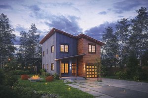 Contemporary Exterior - Front Elevation Plan #20-2320