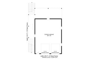 Floor Plan - Lower Floor for Contemporary House Plan #932-350 - 1 bed, 1 bath