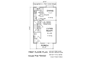 Floor Plan - Main Floor for Cottage House Plan #513-2222 - 3 bed, 2.5 bath