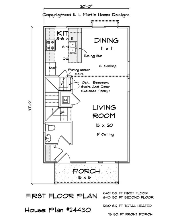 House Blueprint - Cottage Floor Plan - Main Floor Plan #513-2222