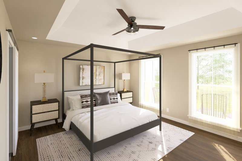 Home Plan - Interior - Master Bedroom for Farmhouse House Plan #44-258 - 3 bed, 2 bath
