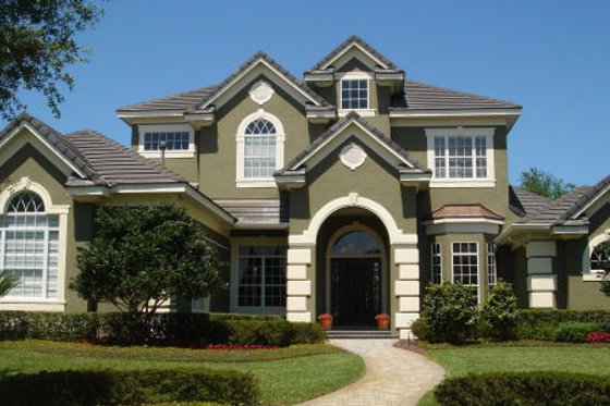 Exterior - Front Elevation for European House Plan #135-194 - 4 bed, 4.5 bath